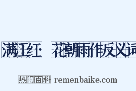 满江红·花朝雨作反义词是什么意思的图片